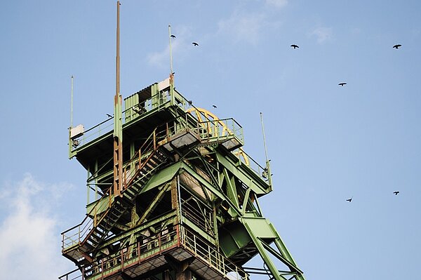 Foto: Förderturm der Zeche Westfalen