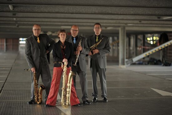 Das Kokopelli Saxophon Quartett gastiert im Saal Sandgathe.