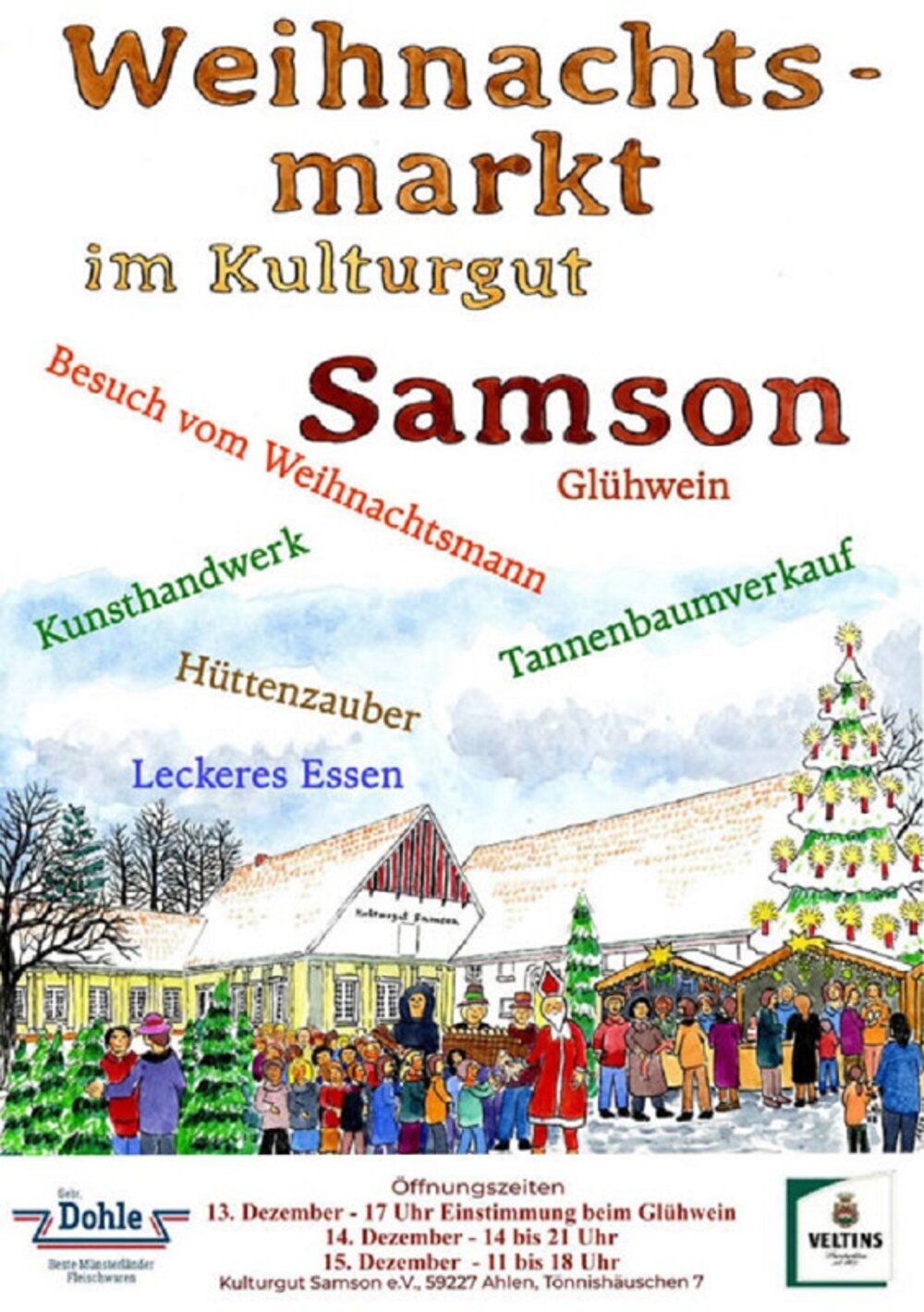 Foto: Plakat Weihnachtsmarkt Kulturgut Samson 2024