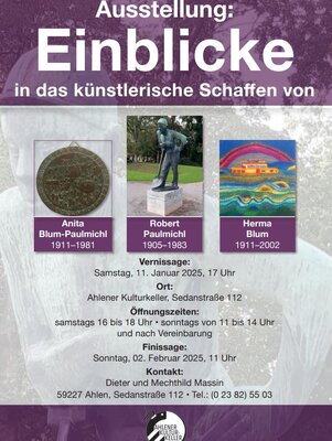 Foto: Ausstellungsplakat Paulmichl-Blum