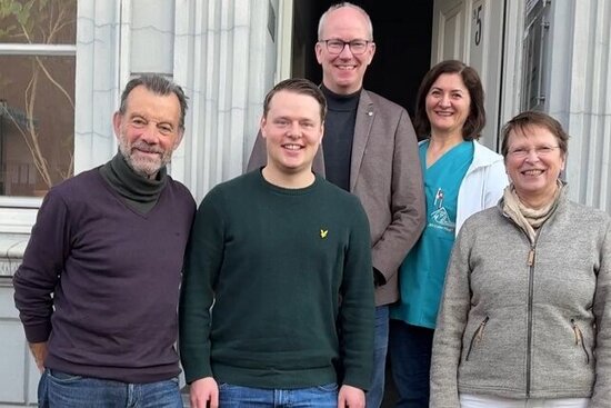 Zum Austausch über Zusammenarbeit trafen sich in Ahlen (v.l.): Martin Kamps, Simon Büscher, Daniel Hagemeier, Gülcan Holetzek-Tüney, Ursula Woltering