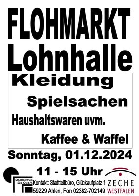 Foto: Plakat Flohmarkt am 01.12.2024