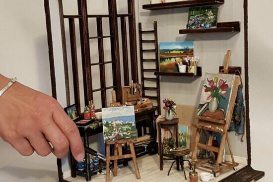 Beispiel eines gezeigten Werks (hier von Kati Cordi Fröhlich) bei den Offenen Ateliers