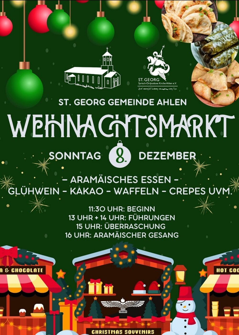 Foto: Plakat Weihnachtsmarkt 2024 St. Georg Gemeinde Ahlen