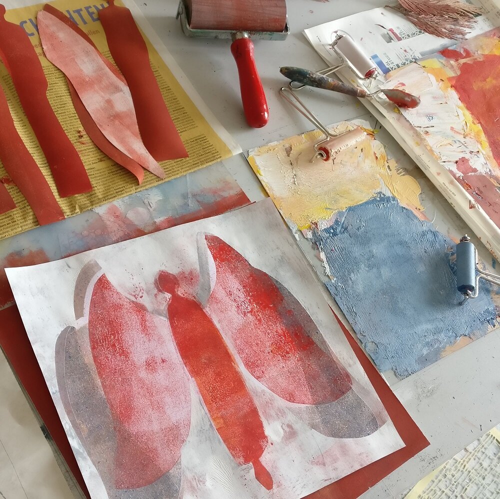 Foto: Monoprint Engelsgleich