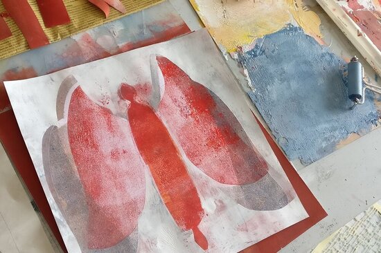 Foto: Monoprint Engelsgleich