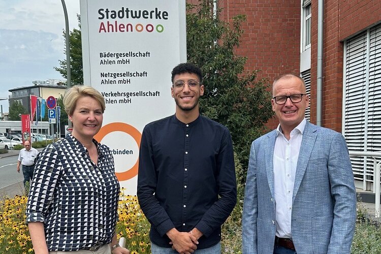 Walid Bhihi neuer „Azubi“ bei der Stadtwerke Ahlen GmbH 